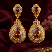 Elegant gold earrings collection by Shetti Jewellers for weddings, festive occasions, and everyday elegance.