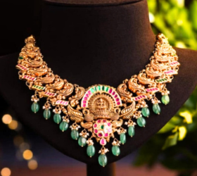  Lakshmi Temple Necklace By Shetti Jwellers