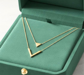   V-Shaped Chain Necklace By Shetti Jwellers